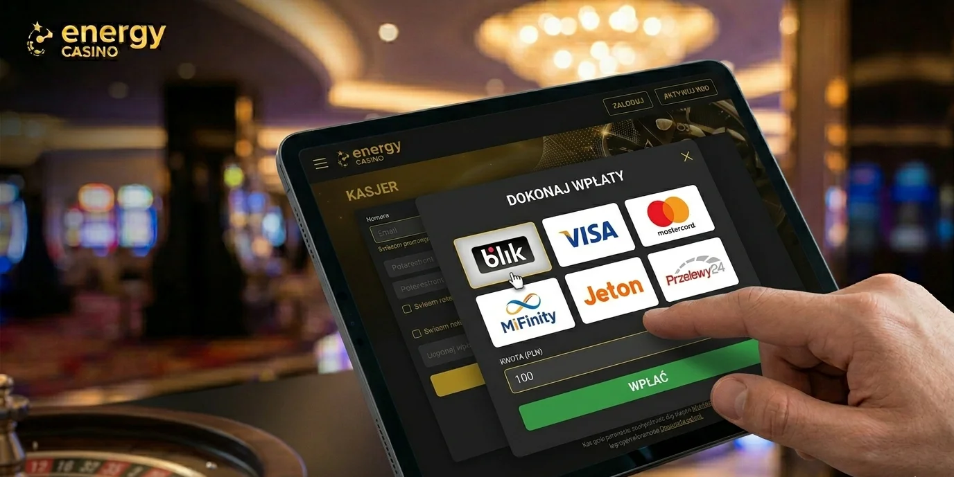 Kasa Energy Casino — metody płatności: BLIK, Visa, Mastercard