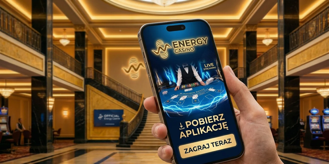 Live blackjack w aplikacji mobilnej Energy Casino — streaming na telefonie